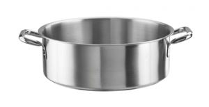 Immagine di TENDER CASSERUOLA BASSA INOX cm 24 CON 2 MANIGLIE